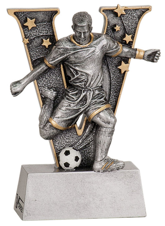 Male Soccer Trophy - Resin Award Figure