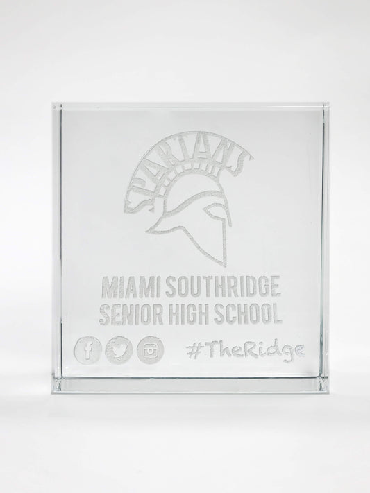 Square Crystal Paperweight