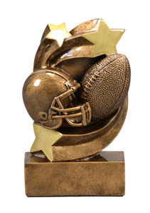 STAR SWIRL RESIN AWARD 5" FOOTBALL