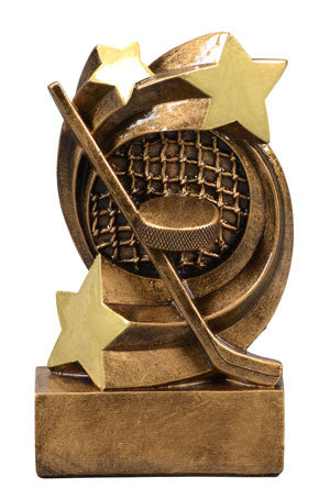 STAR SWIRL RESIN AWARD 5" HOCKEY