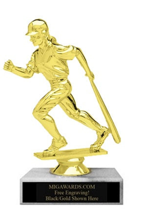 BASEBALL BATTER- FEMALE FIGURE TROPHY