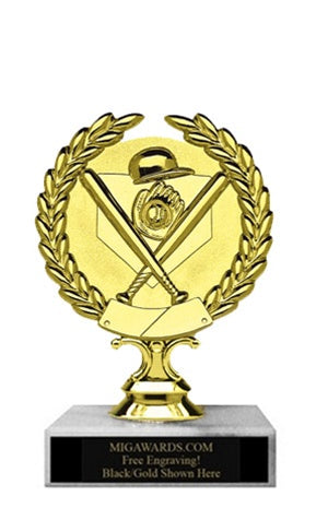BASEBALL WREATH FIGURE TROPHY