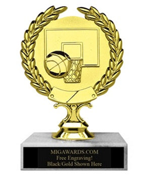 BASKETBALL WREATH FIGURE TROPHY