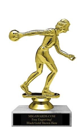 BOWLING FEMALE FIGURE TROPHY