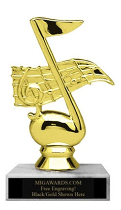 MUSIC NOTE FIGURE TROPHY