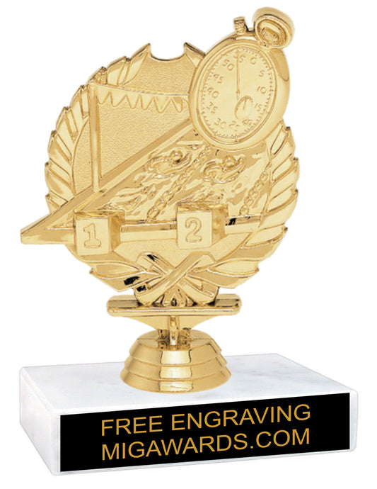 SWIMMING WREATH FIGURE TROPHY