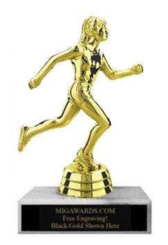 Female Track and Field Trophy Figure Award
