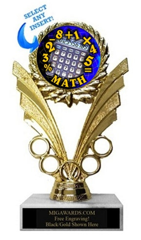 VICTORY RINGS MATH  INSERT TROPHY