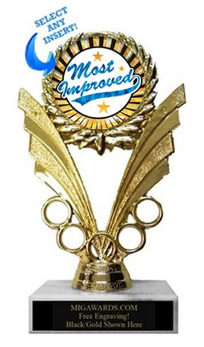 VICTORY RINGS MOST IMPROVED INSERT TROPHY
