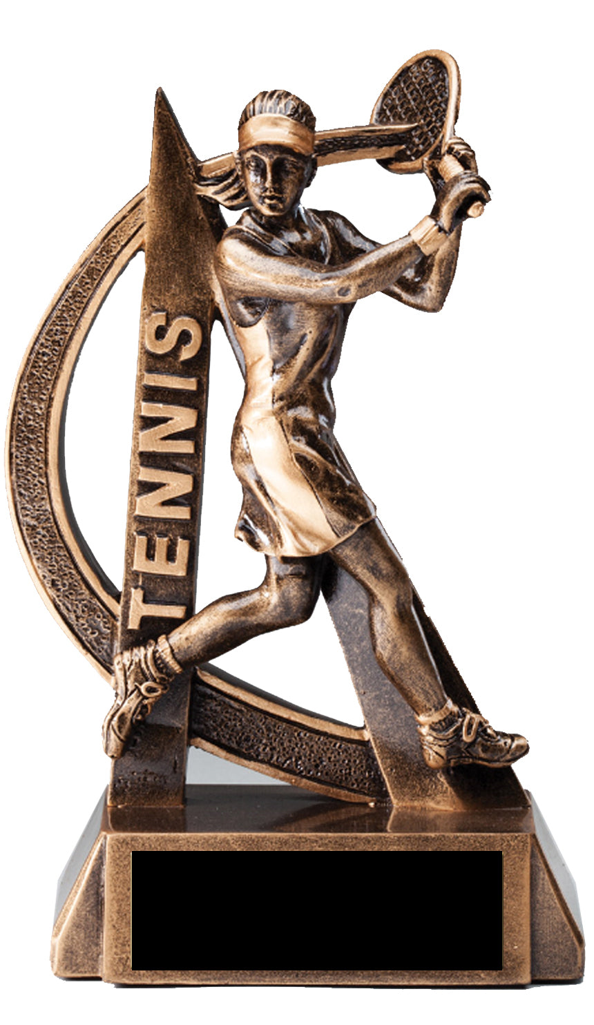 Tennis Award Female Trophy Figure