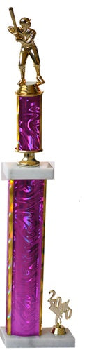 Single-Column 22" Two-Tier Trophy with Accent